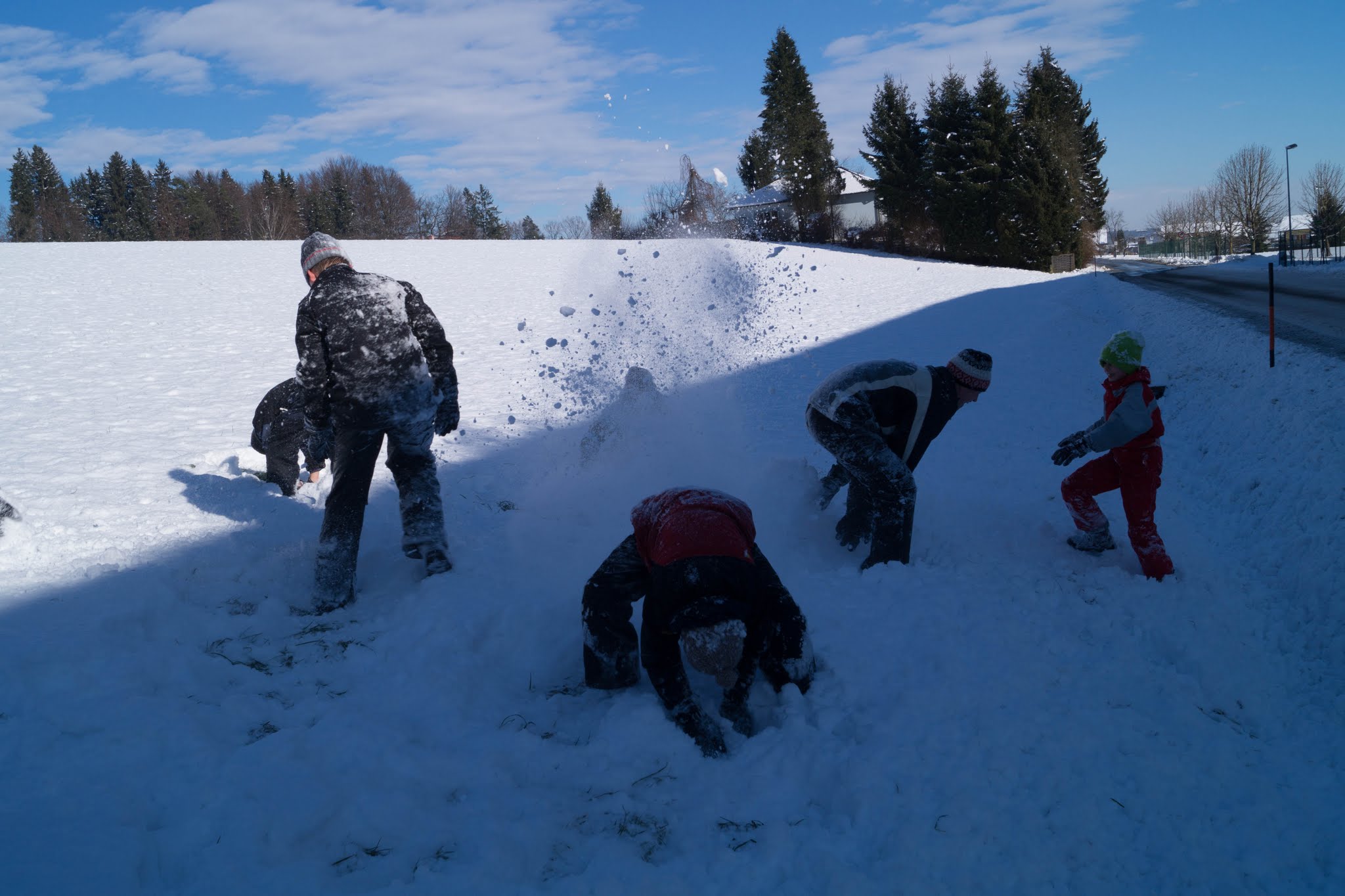 Schneeballschlacht